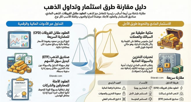 طريقة تداول الذهب اونلاين