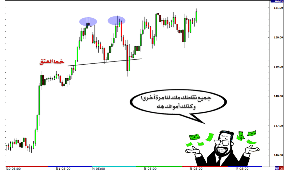 قاع مزدوج وخط العنق 