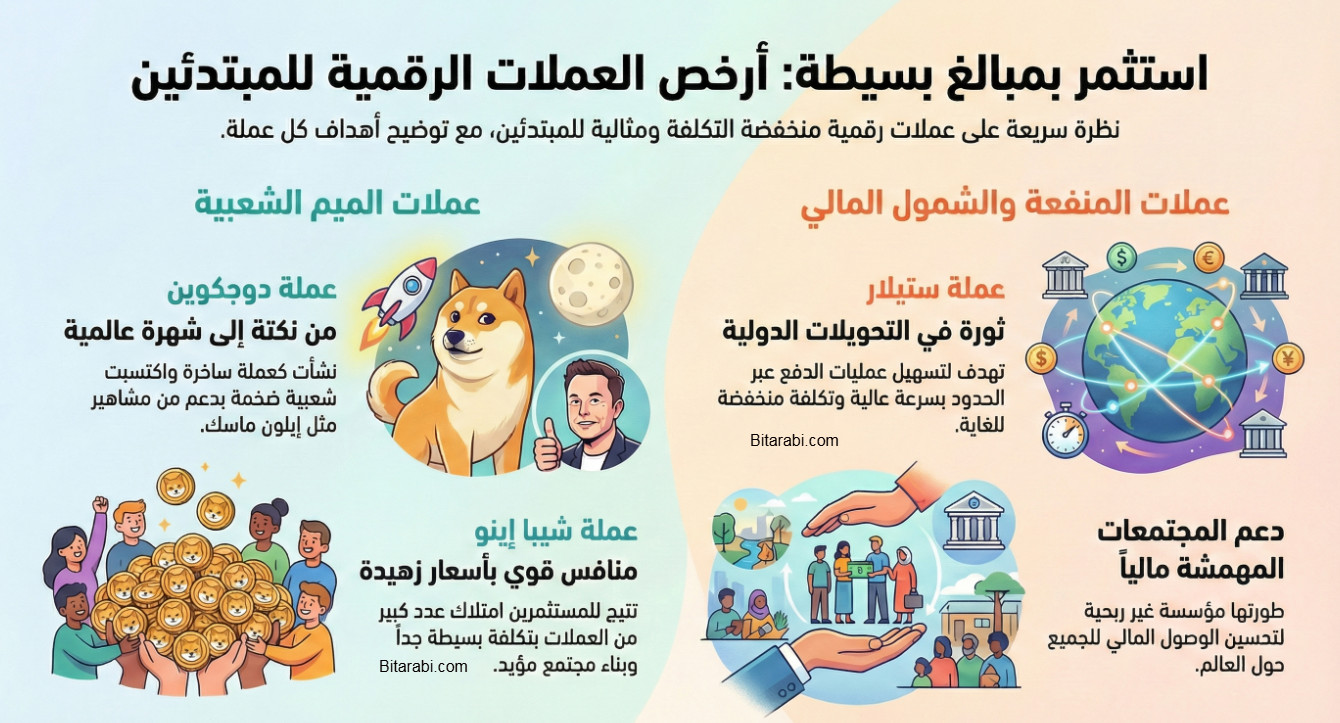 ما هي أشهر العملات الرقمية؟ (دليل شامل مُحدث 2026 )