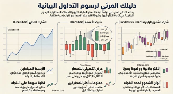 ادوات التداول و الرسوم البيانية وأدوات التحليل الفني