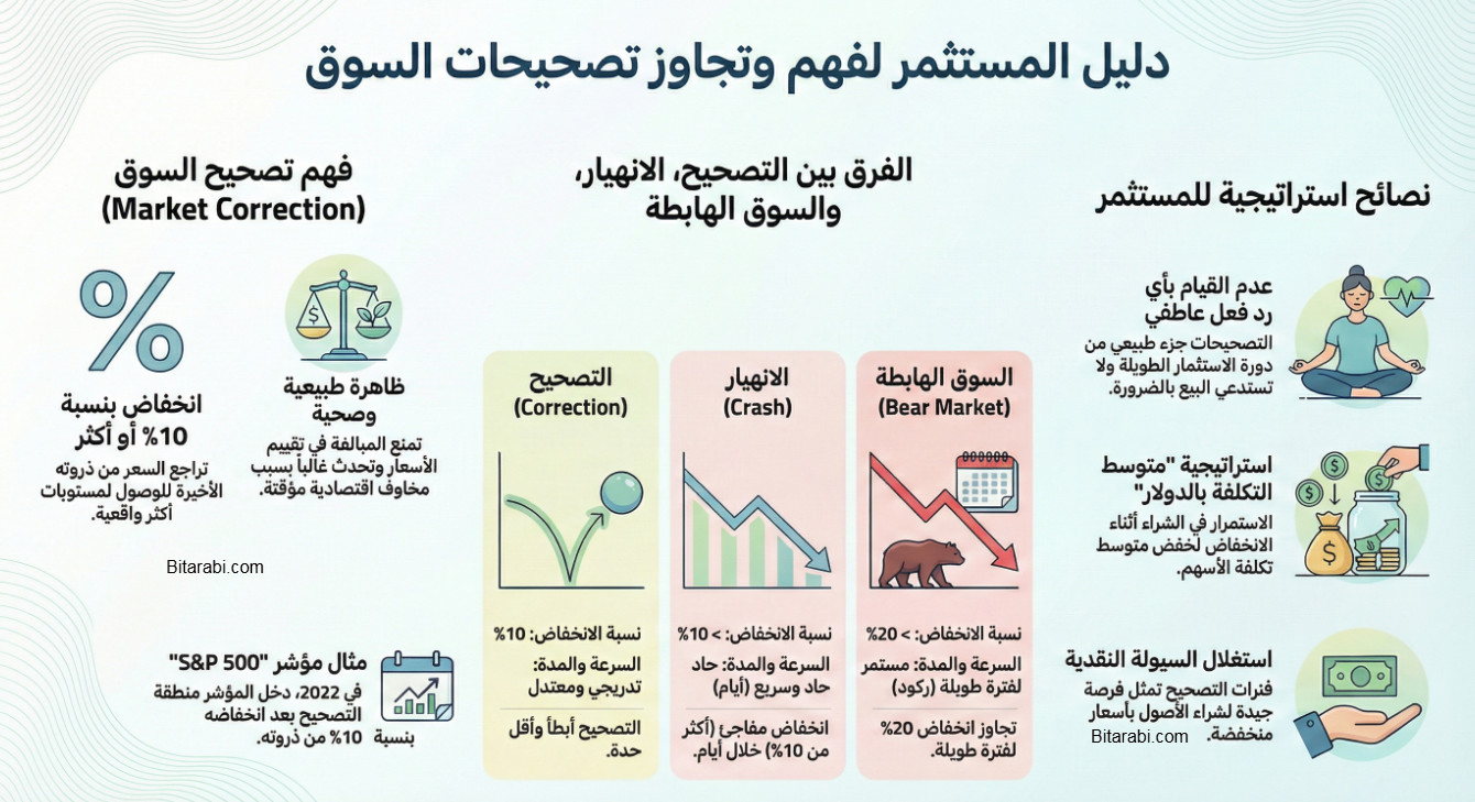 التصحيح في سوق الاسهم