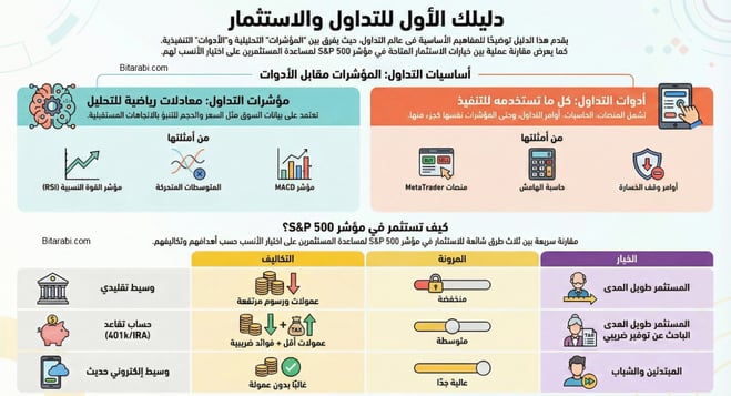 الفرق بين المؤشرات والأدوات في التداول