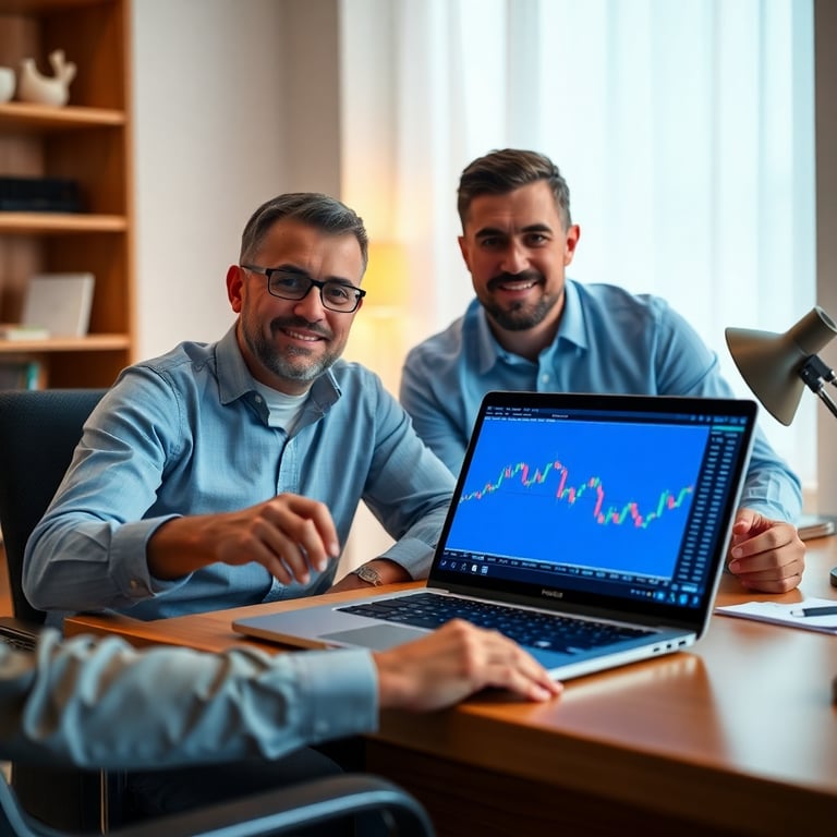 رجلان امام وسيط تداول 