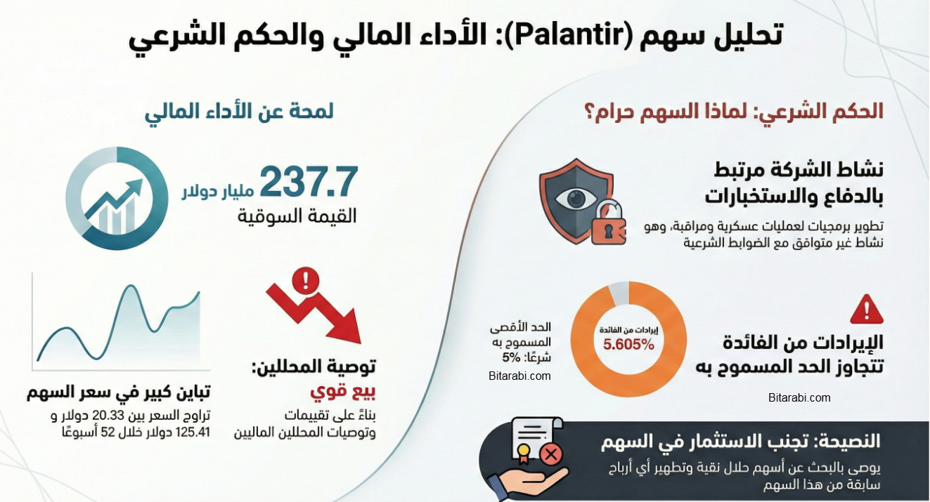 سهم شركة PLTR بالانتير