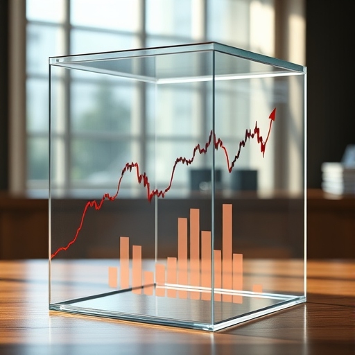 صندوق شفاف وبداخله اسهم تتجه لاعلى