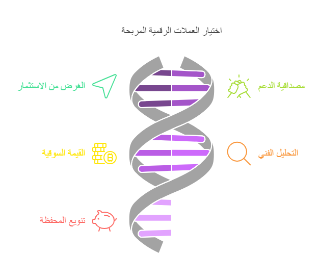 استراتيجية اختيار العملات الرقمية
