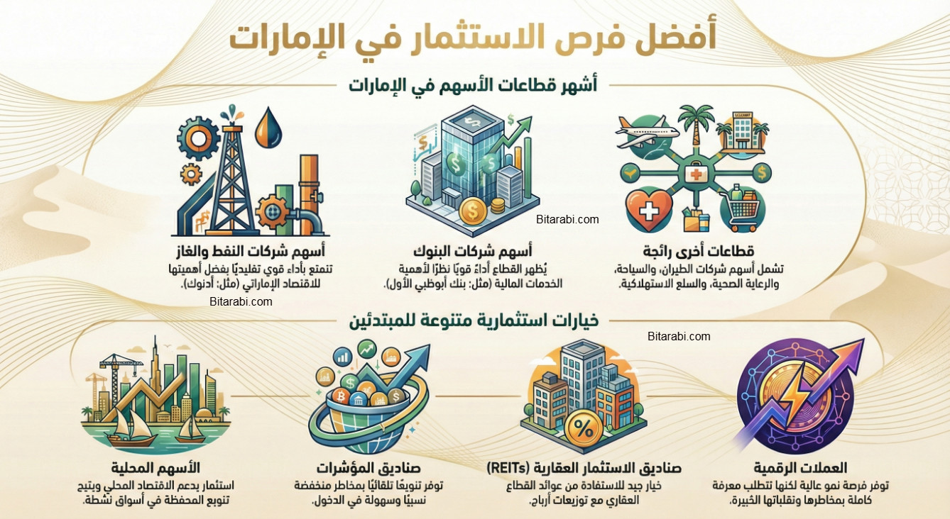 افضل أنواع الأسهم في الإمارات