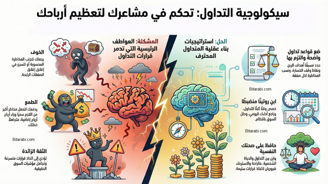 سيكولوجية المتداول العامل النفسي في التداول كيف احقق ارباح