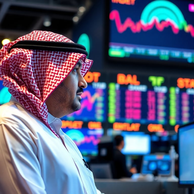 رجل سعودي في البورصة