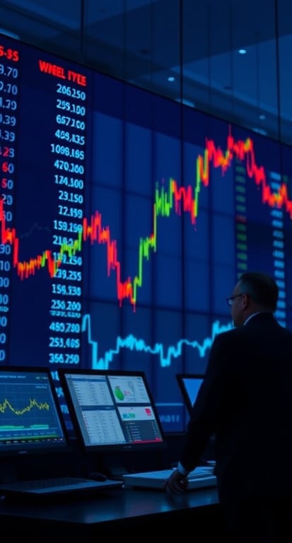 رجل ينظر الى شاشة تداول