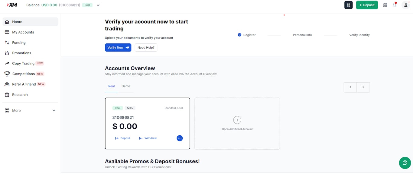 تأكيد فتح الحساب