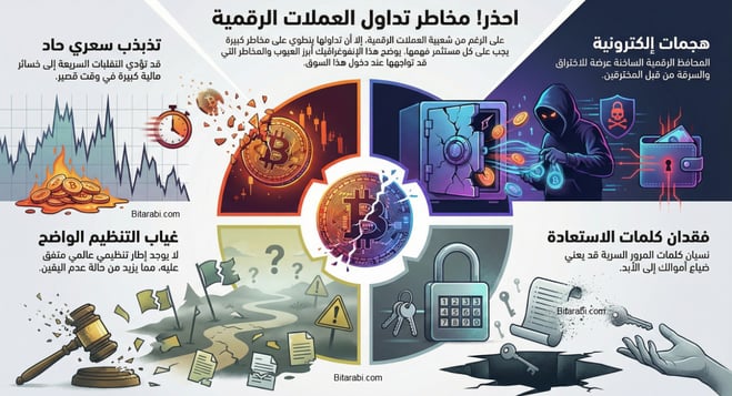 مخاطر العملات الرقمية