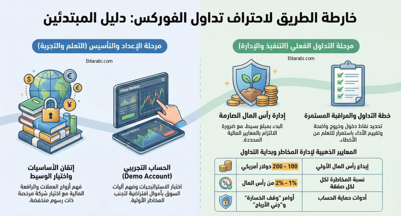 تعلم التداول انواع الحسابات والخطة والادارة
