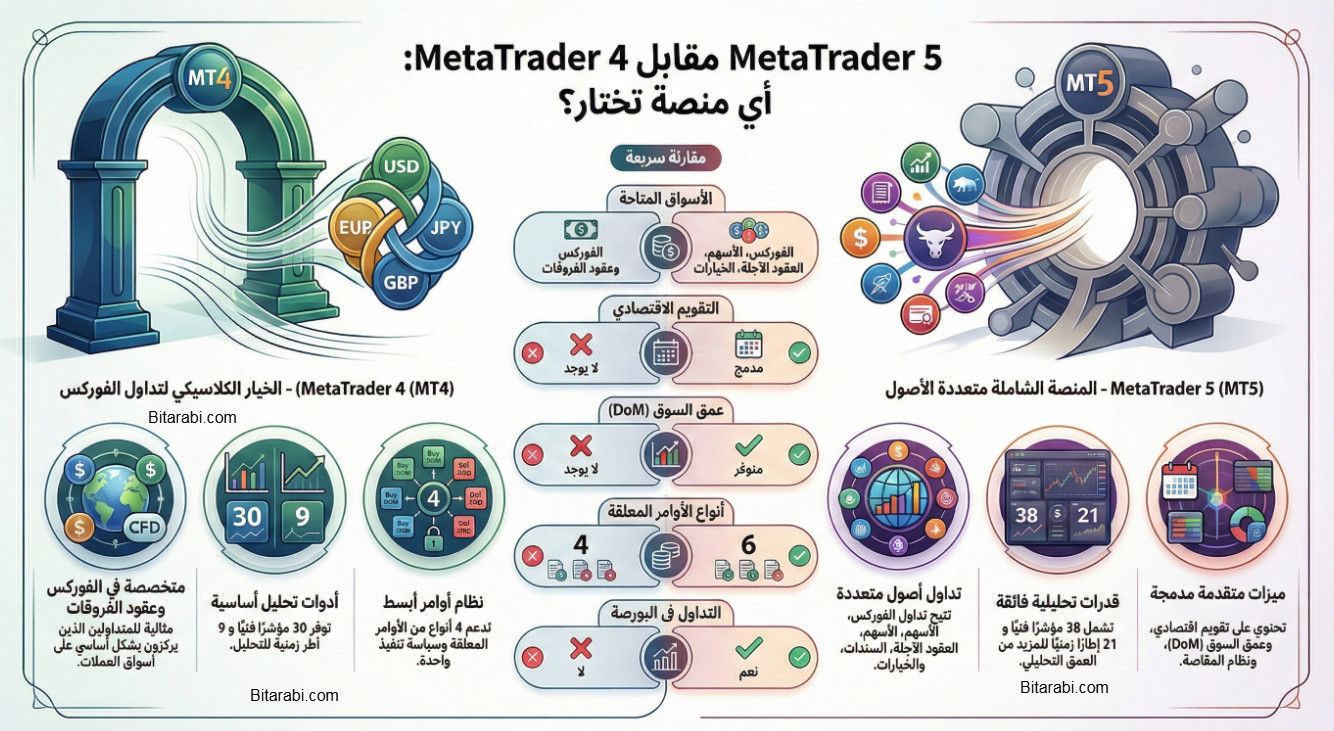 الفرق بين منصات التداول