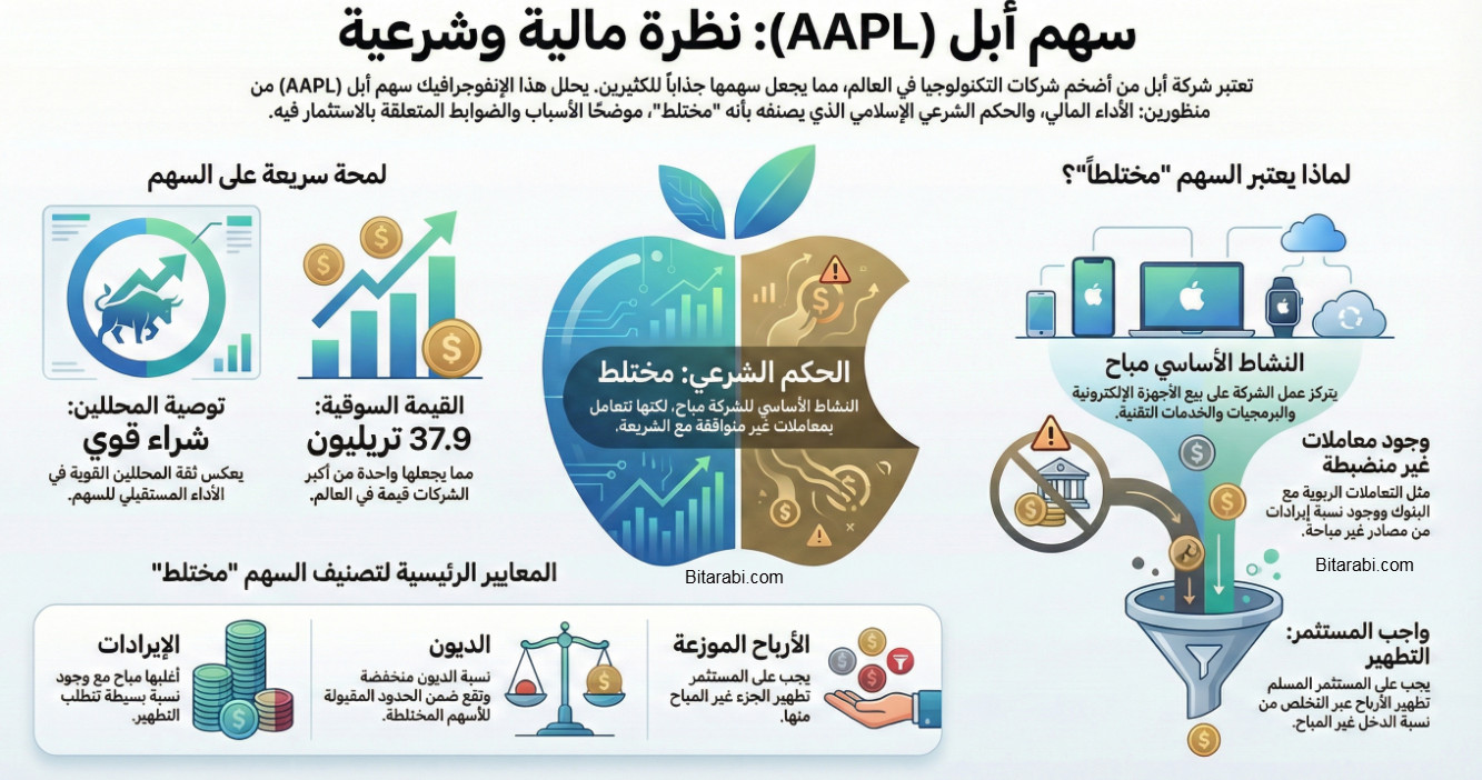 سهم شركة أبل AAPL