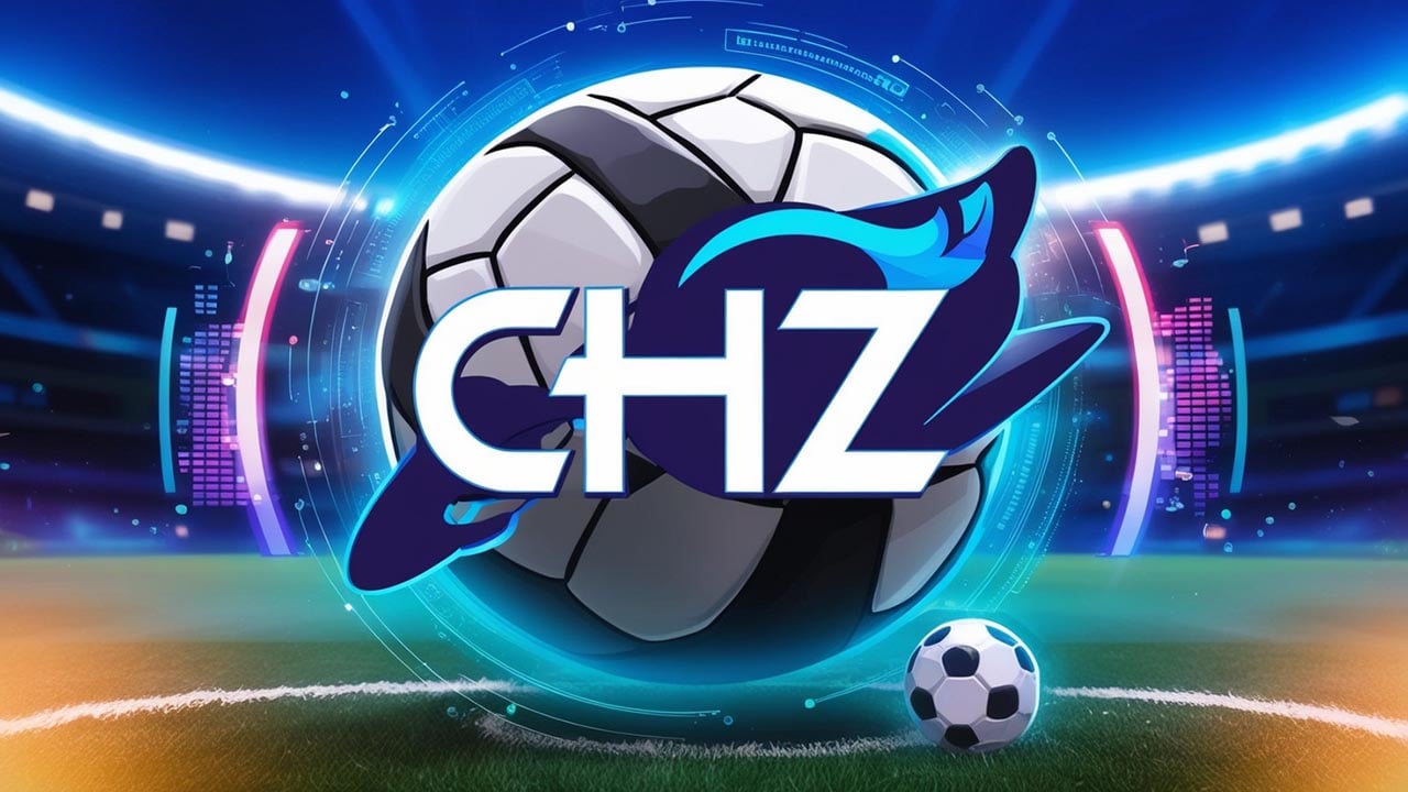 عملة Chiliz عملاقة في ملعب كورة قدم 