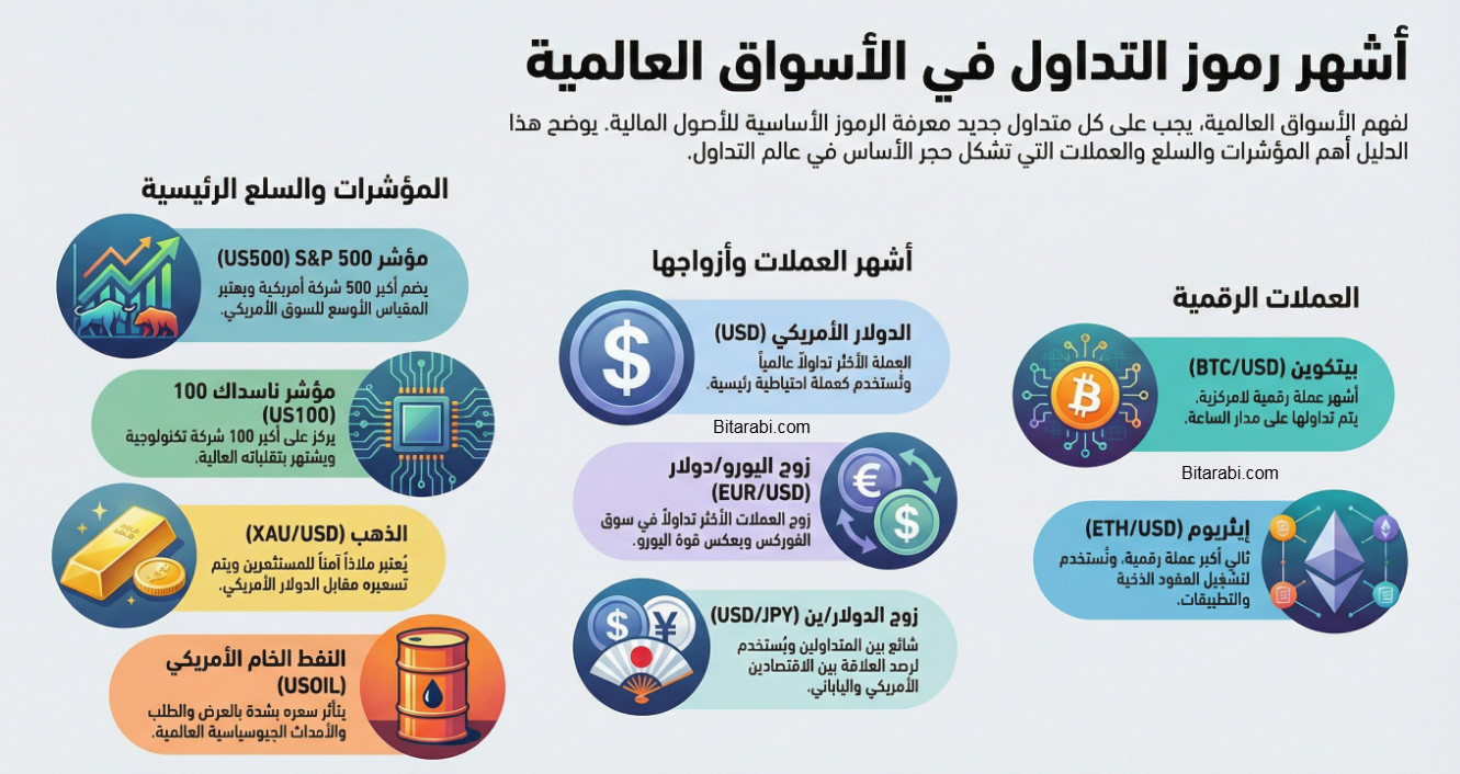 مصطلحات التداول في السوق والفوركس والرموز