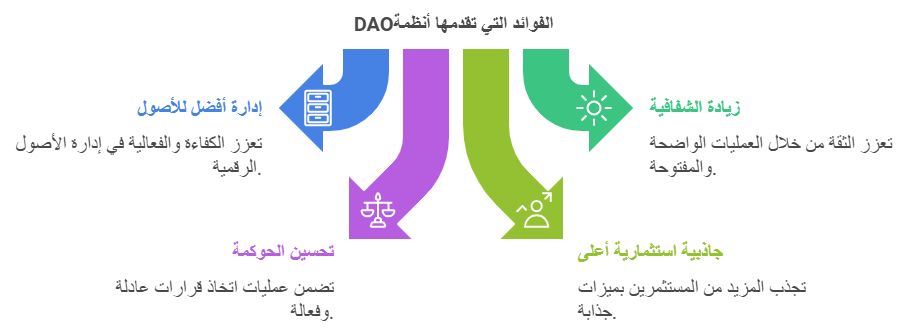 فوائد أنظمة DAO