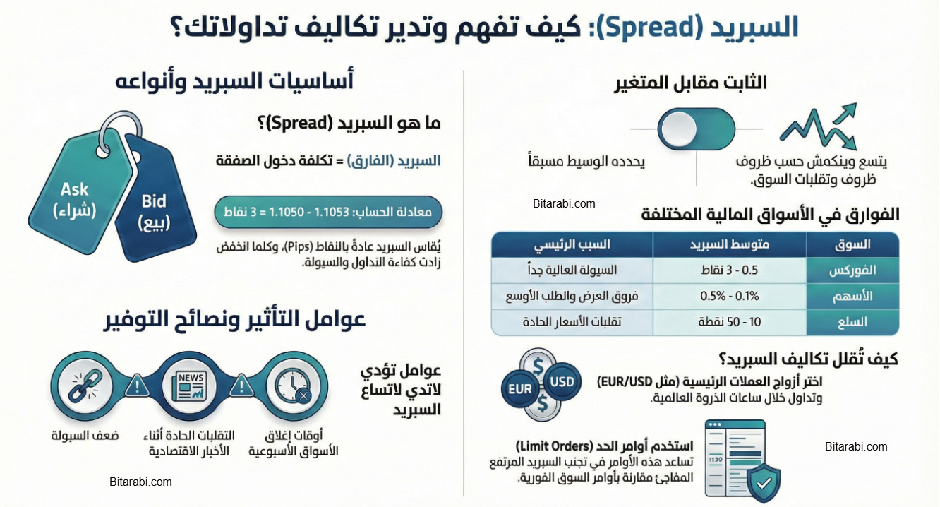 السبريد في التداول spread الاسبريد