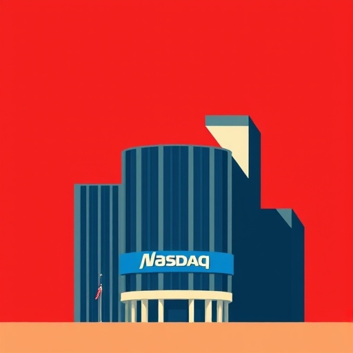 مؤشر ناسداك وخلفية حمراء 