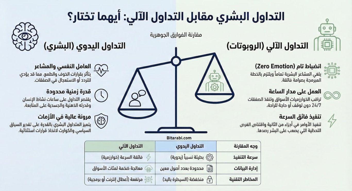 التداول الآلي: دليلك للتداول الذكي وأفضل أنواع الربوتات والمنصات