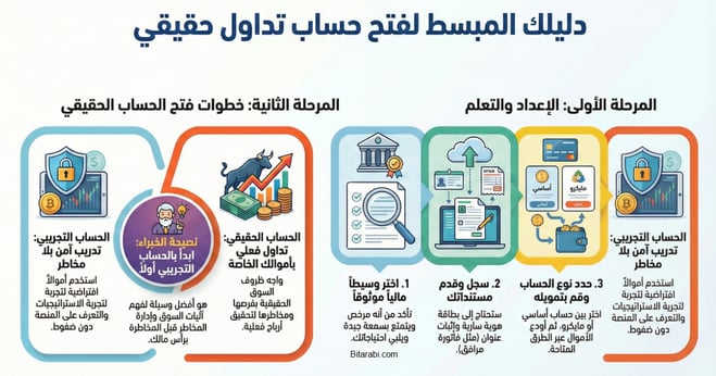 فتح حساب تداول حقيقي في 2026