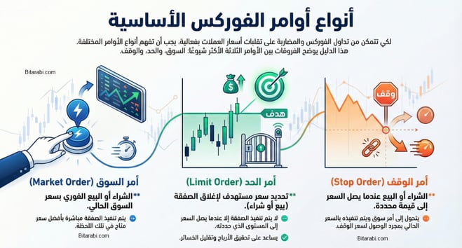 انواع اوامر الفوركس