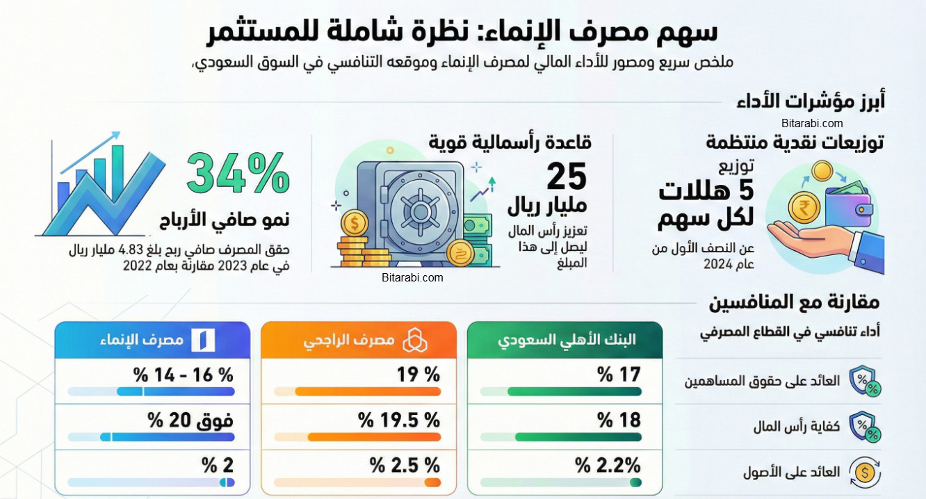 سهم مصرف الانماء