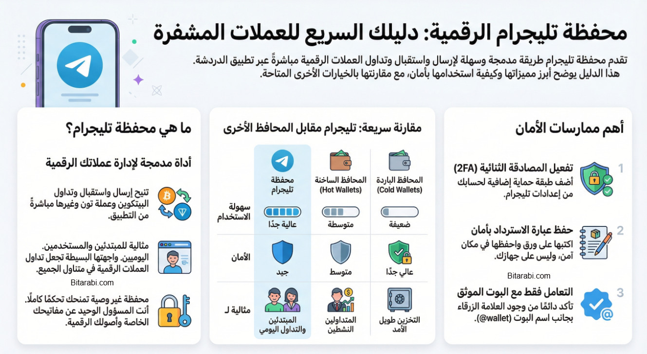 فتح محفظة كريبتو من خلال تليجرام