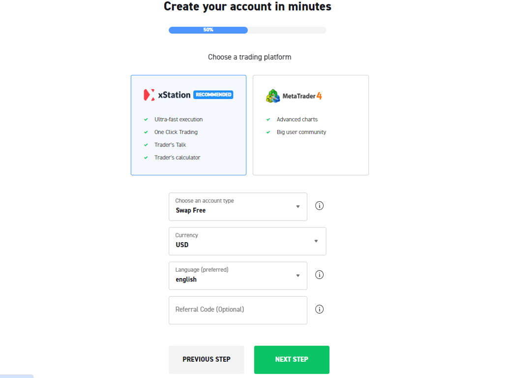 منصات التداول في XTB