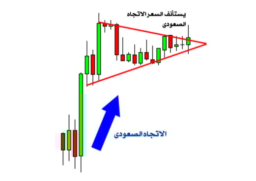 شارت يوضح صعود السعر 