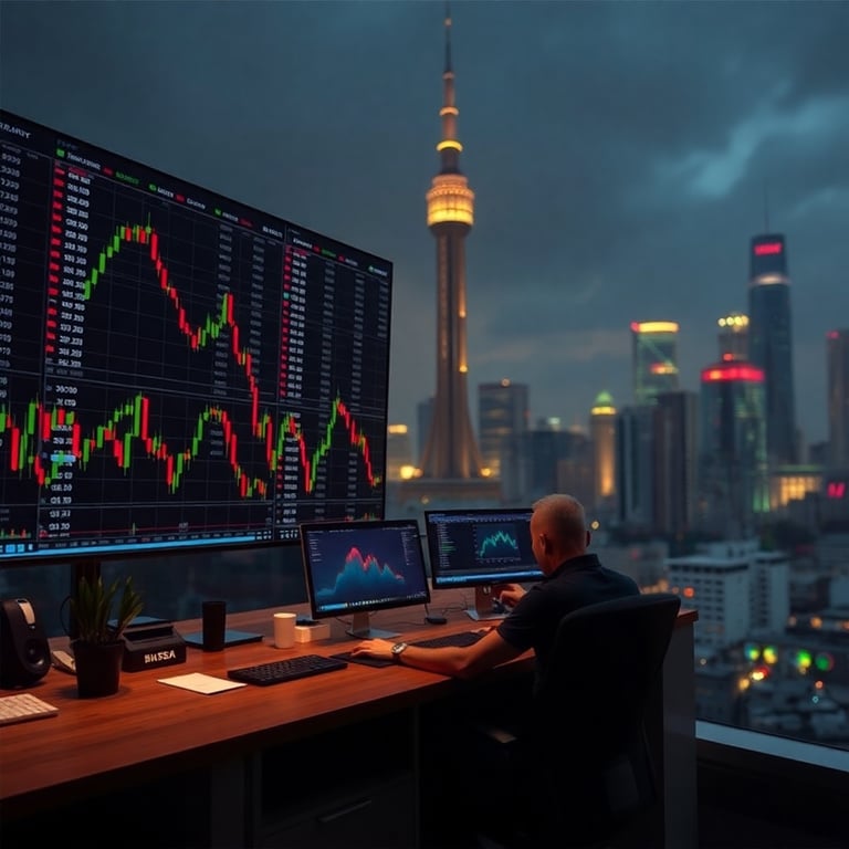 شخص يتداول بعد ساعات العمل 