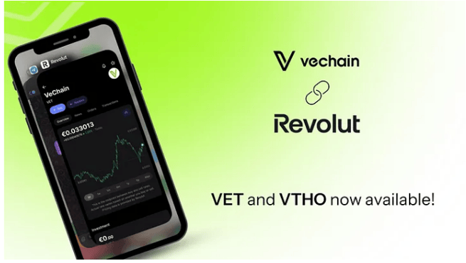 موبايل عليه شارت فني ولوجو عملة VET