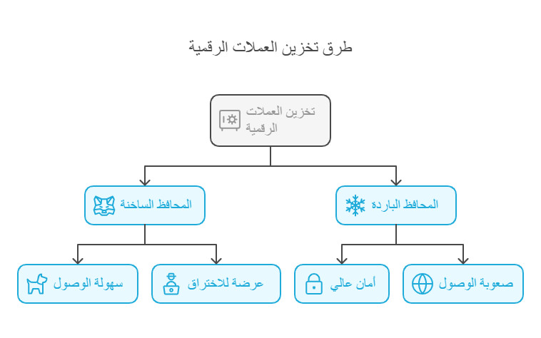 تخزين العملات الرقمية 