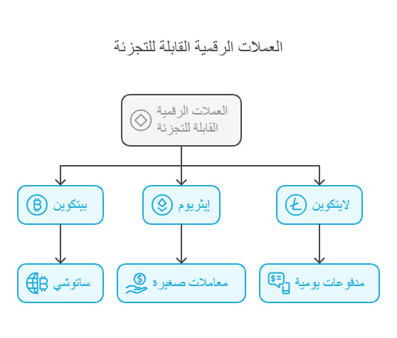 العملات الرقمية القابله للتجزئة 