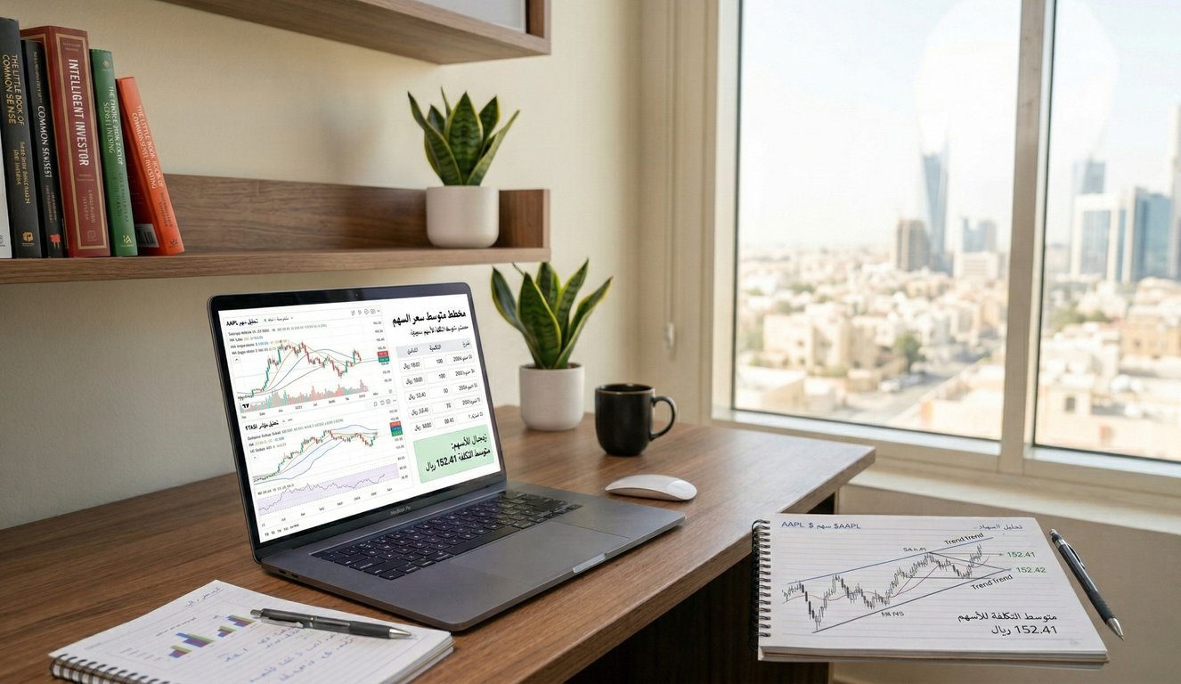 حاسبة متوسط سعر السهم