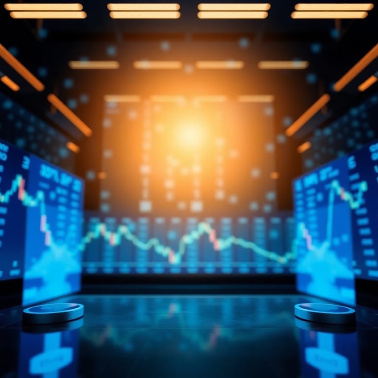 شاشات تداول وارباح في المنتصف 