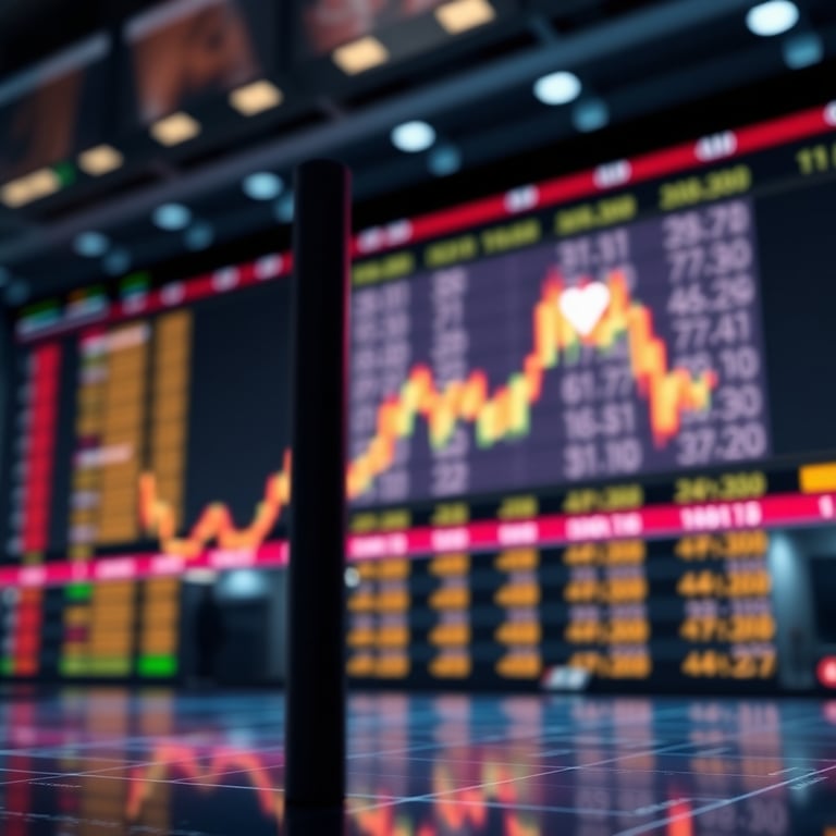 شاشة تداول في البورصة