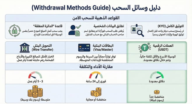 كيفية السحب والإيداع من حسابات التداول (دليل 2026)