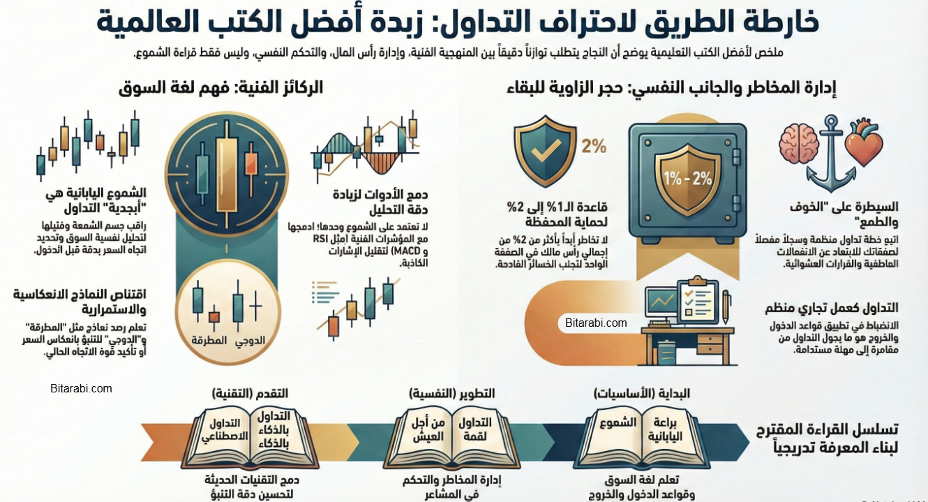 تعلم التداول من الصفر: الدليل الشامل لأفضل الكتب والكورسات والأكاديميات لعام 2026