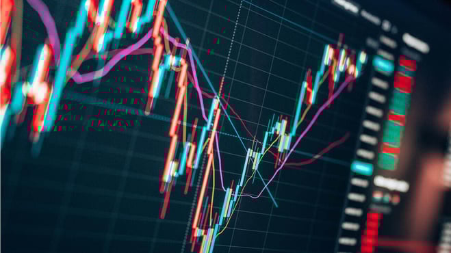 شاشة توضح قراءة لشموع يابانية