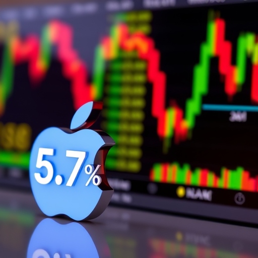 وزن شركة ابل في مؤشر S&P 500