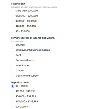 ملئ بيانات اضافيه عن العمل وحجم الاموال المستثمرة 