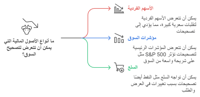 انواع الاصول المالية التي تتعرض للتصحيح