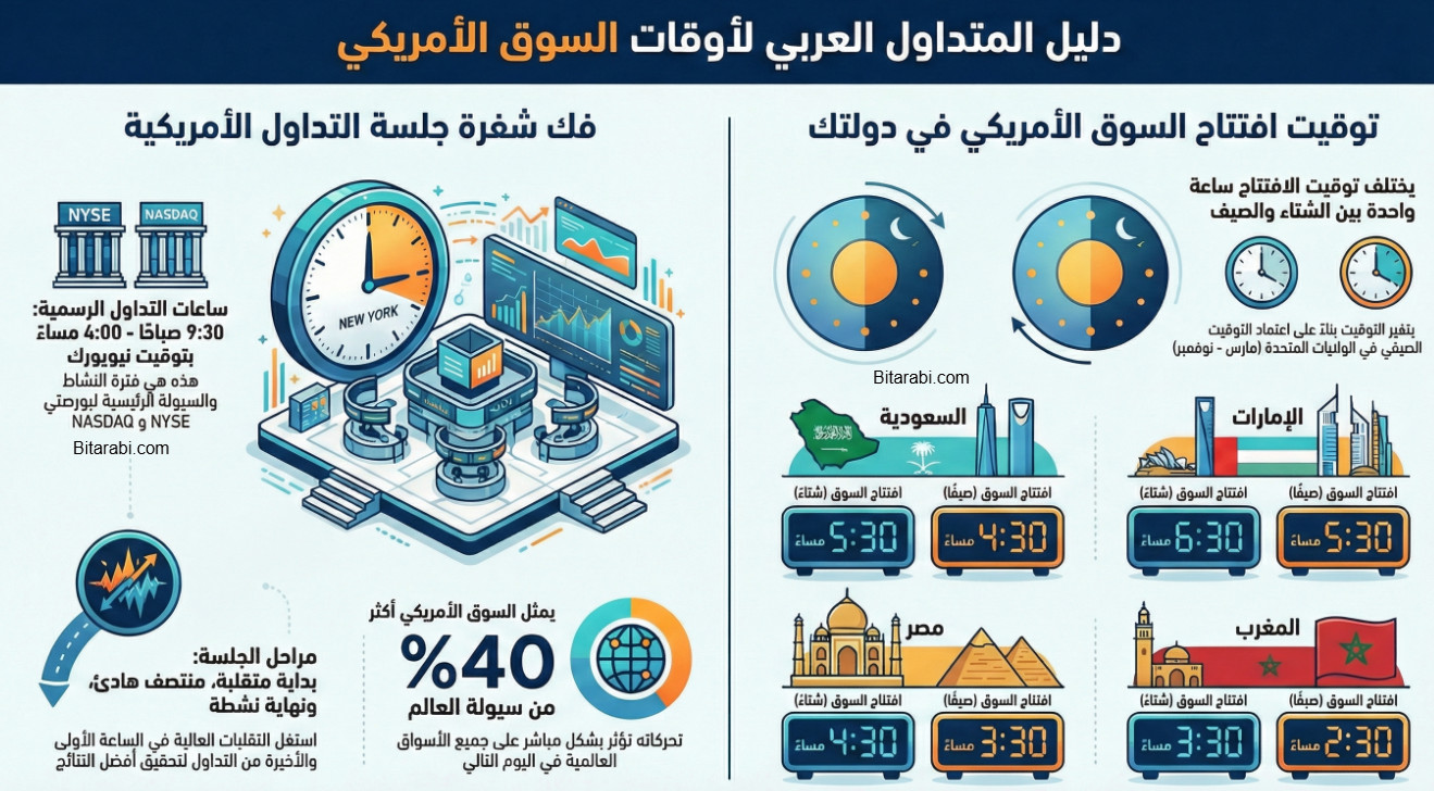متى يفتح السوق الأمريكي